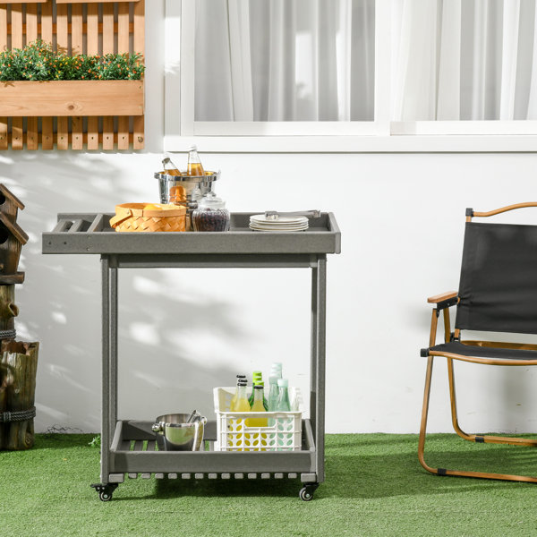 ClassicLiving Servierwagen, Barbecue Trolley mit Handtuchhalter, Garten